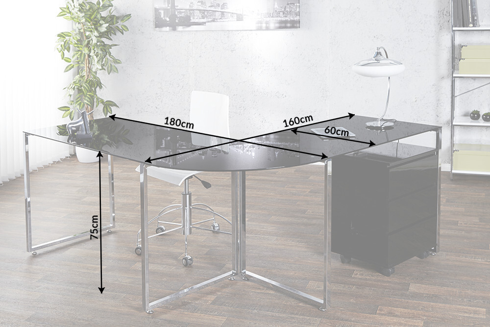 Buro Schreibtische Eck Schreibtisch Big Deal Glas Schwarz Burotisch Schreibtisch Tisch Glastisch Colzzky Com