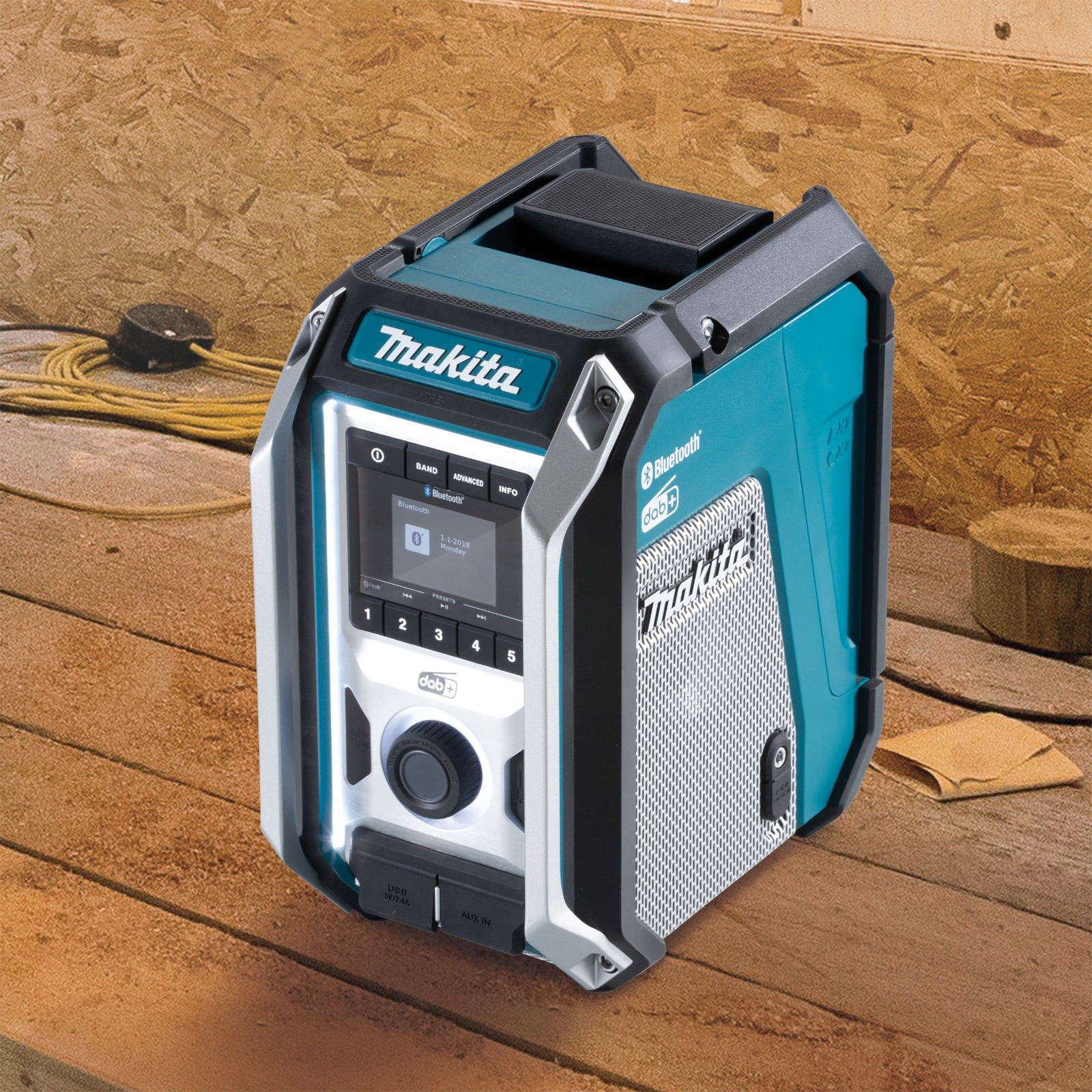 Makita DMR115 Akku Baustellenradio Radio 2x5 W + 25 W 10,8