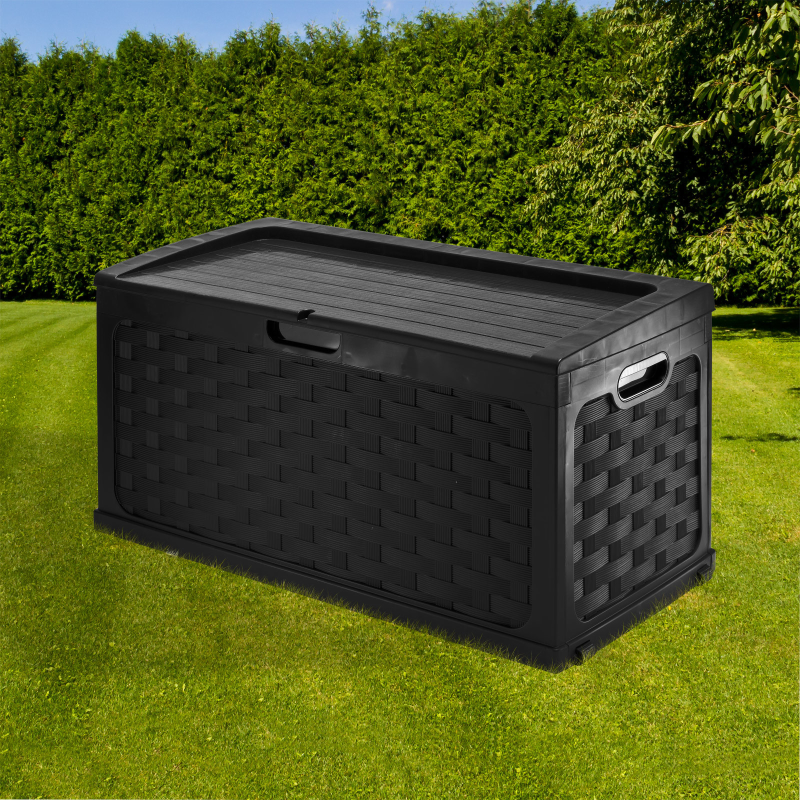 Kissenbox Auflagenbox Gartentruhe Garten Box 270l Rattan