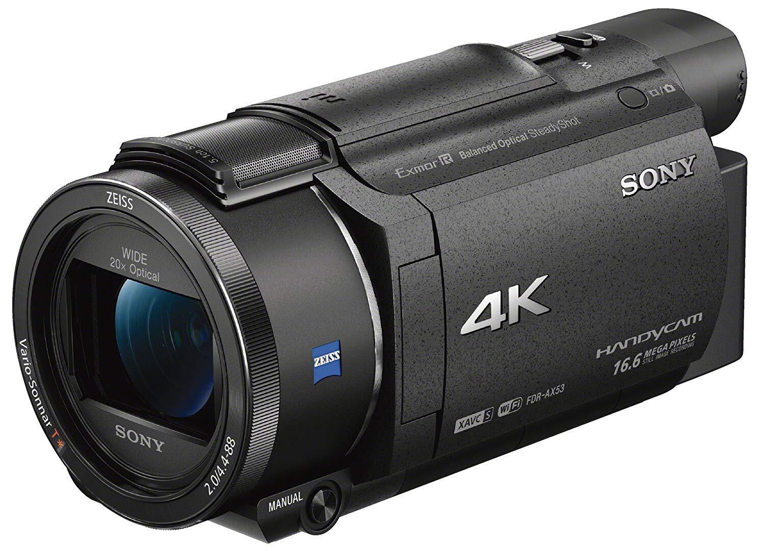 SONY FDR-AX53 Zeiss Camcorder,WLAN, Schwarz, + 100€ Media ...