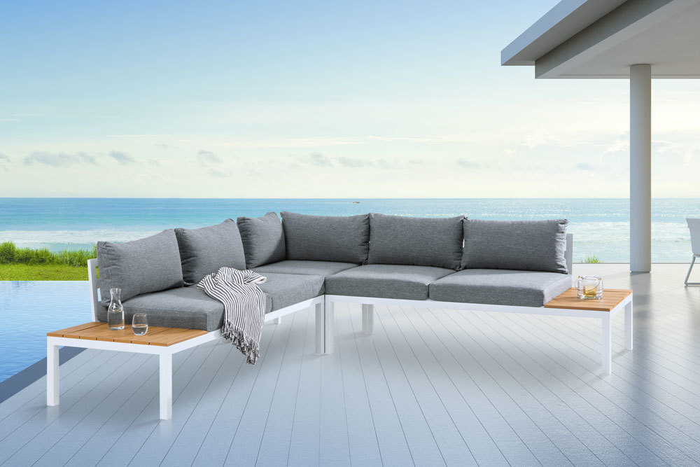 Große Garten Sitzgruppe MIAMI LOUNGE 240cm FARBWAHL inkl